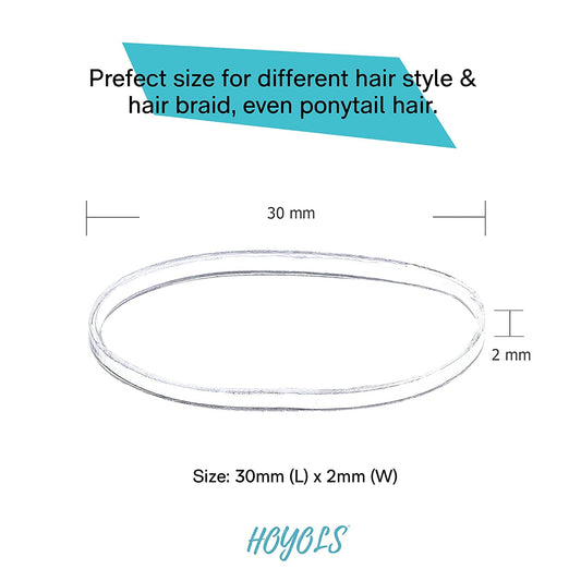 Clear Elastic Hair Bands, 2500 Small Rubber Bands Braids for Girls Kids Women Non-Slip Tiny Soft Hair Ties Braiding Hair Accessories Value Pack Hoyols