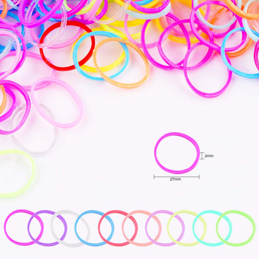 Small Toddler Elastics Mini Hair Ties 10 Colored Rubber Bands for Hair Ponytail Holders for Baby Girl Infants, Ligas Para Cabello 1500 pcs by HOYOLS