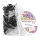 HOYOLS Clear & Black Elastic Hair Ties Rubber Bands Soft Ponytail Holder Mini Plastics Polyband for Women Youth Girls 1500 Pcs Assorted Color Accessories TPU