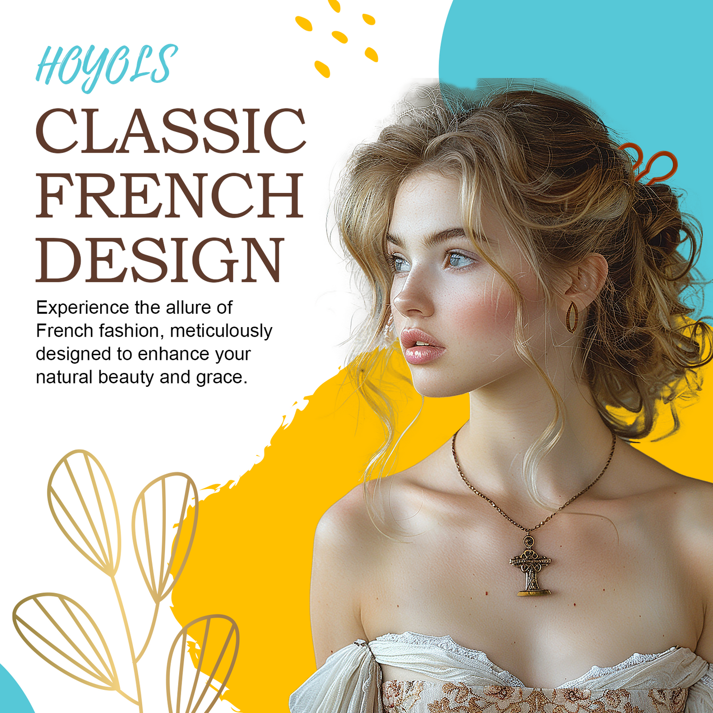 HOYOLS 12 PCS Brown French Hair Pins for Women, 3.5 Inch U Shaped Hair Sticks for Chignon Buns, French Twist Fork Pins Clips, Hairpins for Styling & Updos Hair Accessories