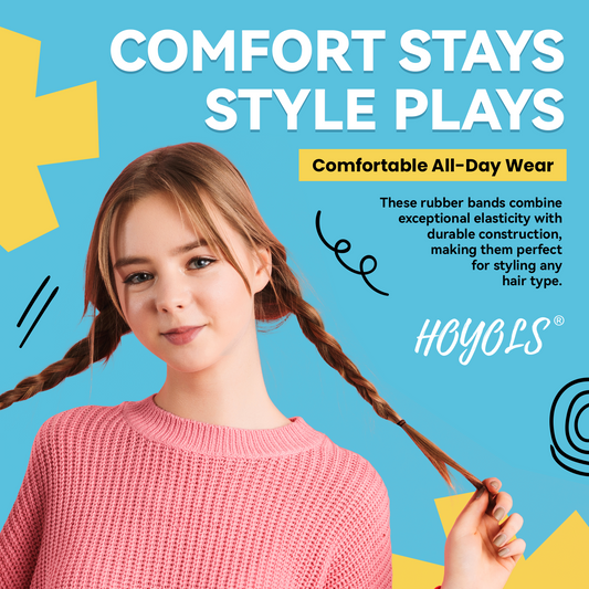 HOYOLS 1500 Pcs Brown Elastic Hair Bands – Small TPU Rubber Bands for Teenage Girls & Women, No Damage Hair Ties, Stretchy Ponytail Holders for Fine, Thin to Medium Hair (Brown)