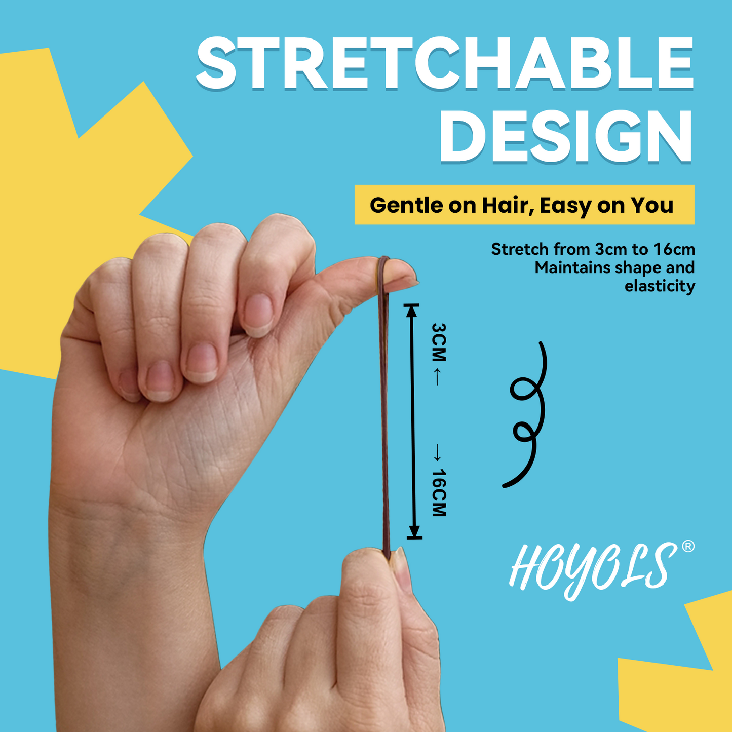 HOYOLS 1500 Pcs Brown Elastic Hair Bands – Small TPU Rubber Bands for Teenage Girls & Women, No Damage Hair Ties, Stretchy Ponytail Holders for Fine, Thin to Medium Hair (Brown)