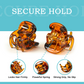 HOYOLS 36 Pcs Small Tortoise Hair Claw Clips, Mini Half Up Plastic Hairclips for Women Girls, Strong Grip Non-Slip Jaw Clips for Thin Short Hair (Amber Glow Mix Color)