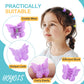 HOYOLS Mini Butterfly Hair Clips, Y2K Small Jaw Hairclips for Women and Teens, 90s Cute Hair Accessories for Braids 12 Assorted Colors, 48 Pcs (Candy Rainbow)