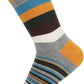 HOYOLS Men's Dress Casual Colorful Stripe Cotton Socks Patterned Business Long Socks (5 Packs)