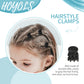 Hoyols 1/2 inch Tiny Hair Clips Matte Black, Small Clamp Claw Clips No Slip No Crease Strong Grip for Women Girls Men Fine Medium Thick Hair Styling Accessories 48 Pcs