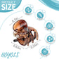 Hoyols Small Mini Jaw Hair Claw Clips for Women and Girls - 48 Pcs Amber Brown Plastic No Slip Bulk Set for Makeup, Styling and Thin Fine Hair