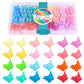 Hoyols Butterfly Hair Claw Clips for 90s, Small Mini Cute Hair Accessories for Women Teens Thin Braids 12 Colors 48 pcs (Matte Candy)