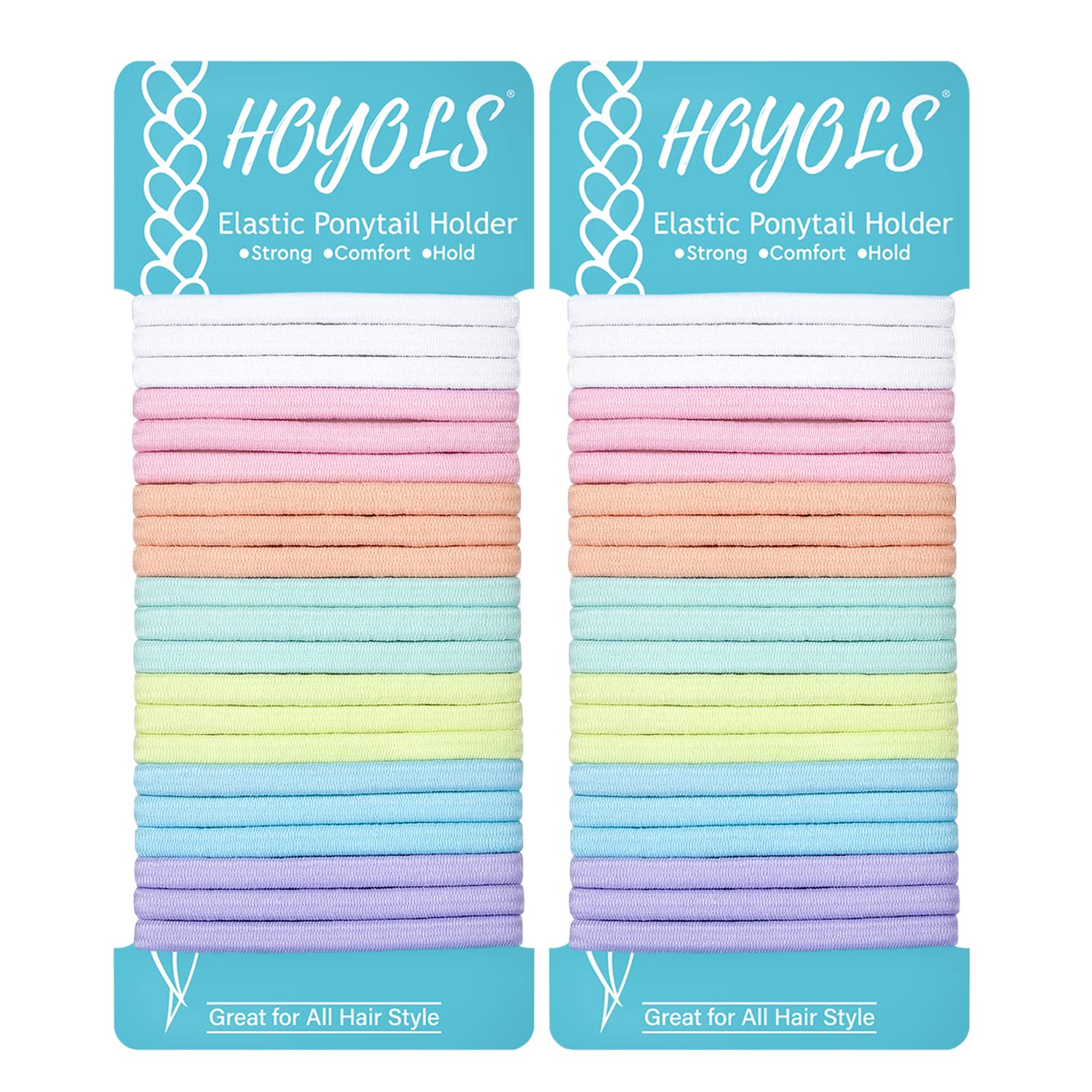 HOYOLS 3/4 Inches Colorful Rubber Bands for Hair Ties Reusable Elastics  Ponytail Holders for Baby Toddler Girls Infants Kids Thick Hair Mini Braids  No