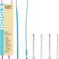 HOYOLS Bodkin Needles Drawstring Threader, Sewing Replacement Tools 6pcs Set, Stainless Steel Tweezers Flexible Quick & Easy Rethreads for Wool Yarn Ribbon Elastic Tape