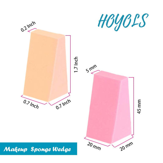 Makeup Sponge Wedge Shaped Blender, Professional Applicators Latex Free Foam, For Cosmetic Blending Foundation 48 pieces Bulk Pack by HOYOLS