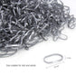 Hoyols Rubber Hair Ties Elastic Bands Ponytail Polyband Ties for Kids Women Girl 1000 Piece Pack (Silver Metal)