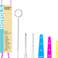 Drawstring Threader – 7Pcs Set, Bodkin Threader, Sewing Loop Turner, Elastic Threaders Tweezers, Quick & Easy Flexible Rethread Drawstrings Replacement Tools Needle for Craft Hoodies Sweatpants Ballet