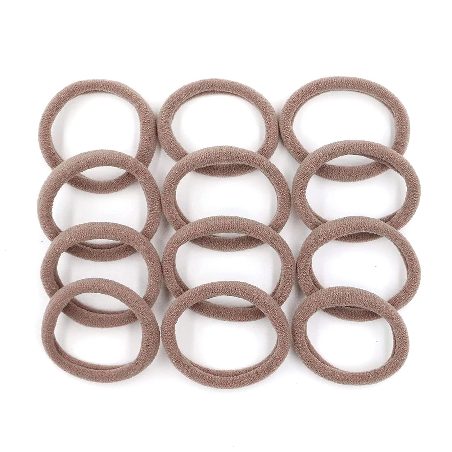 Soft & Stretch Cotton Hair Ties Large Hair Bands Nylon Fabric Ponytail Holder for Thick Heavy Curly Hair, No Slip No Damage Seamless Scrunchies Headbands  (Caramel)