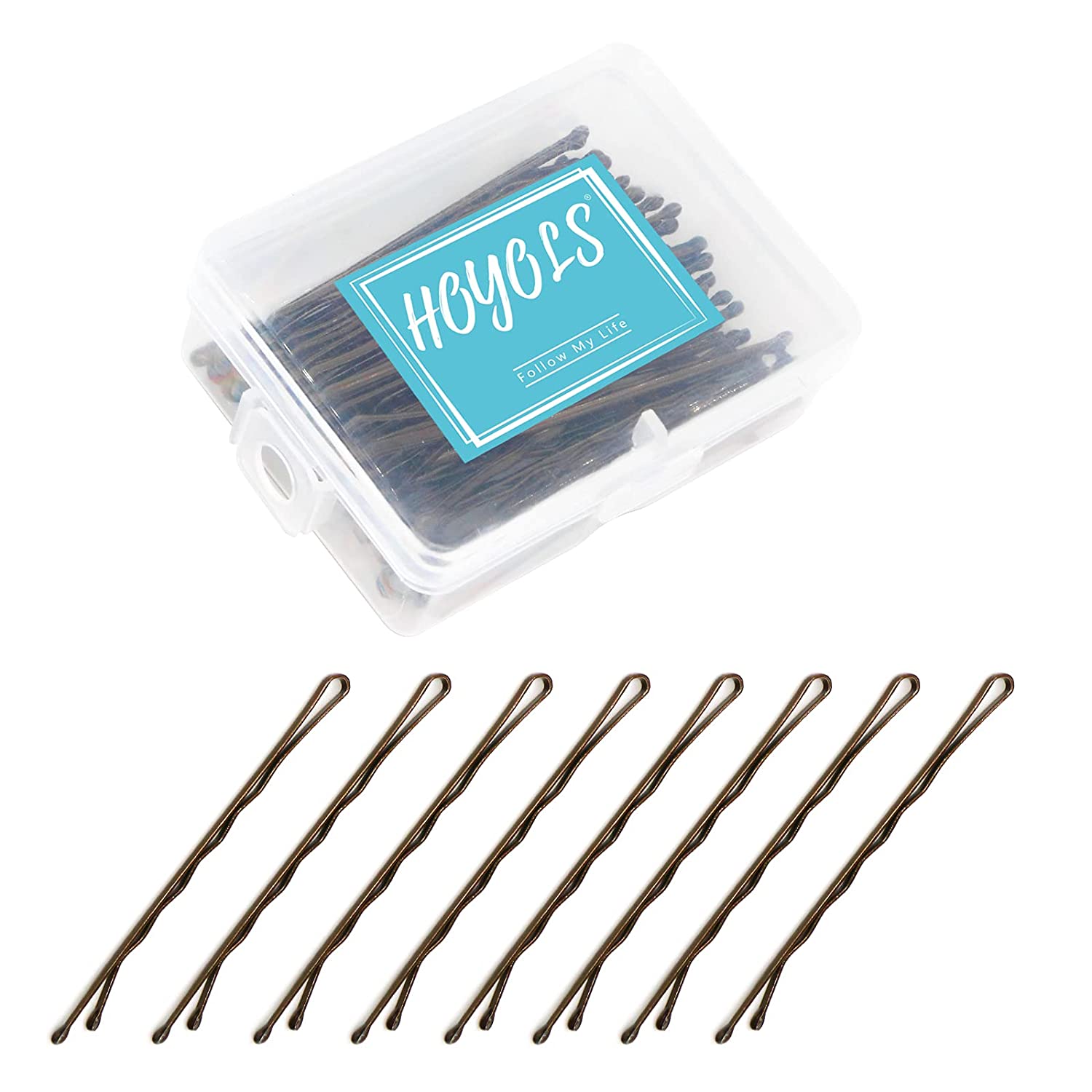 Hoyols Haarnadeln – 100 Stück, Silber, Gewellt, Rutschsicher, 5 Cm Für Graues & Alle Haartypen