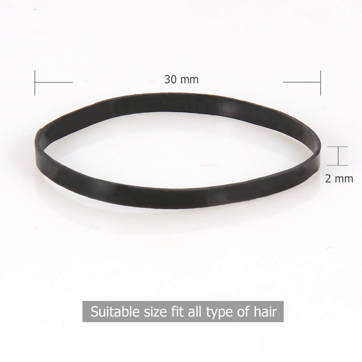 Poly Band Soft Black Elastic Hair Ties Rubber Bands Mini Polyband Soft Ponytail Holde ...