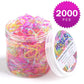 Hoyols 2000 Small Baby Toddler Rubber Bands Hair Ties Ponytail Elastic Multi Color for Kids Girls Hair Value Pack