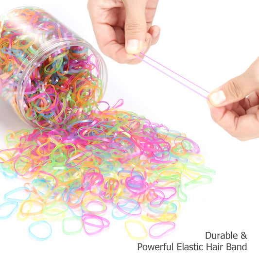2000pcs Small Baby Elastic Hair Ties Mini Colorful Rubber Bands Tiny Ponytail No Damage for Toddler Girls Kids Women Bulk HOYOLS
