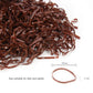 Hoyols Strong Hair Elastic Rubber Bands Ponytail Polyband No Damage Ties for Hair Women Girl Reusable 1000 Piece Pack (Brown)