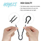 Hoyols 12 pcs 3.5” inch French Style Hair Pins, Small French Hair Fork, Wavy Crink Hair Pin U Shaped Hair Sticks Cellulose Acetate Chignon Updo Bun cover Holder Sleek Set for Women Styling Accessories Black