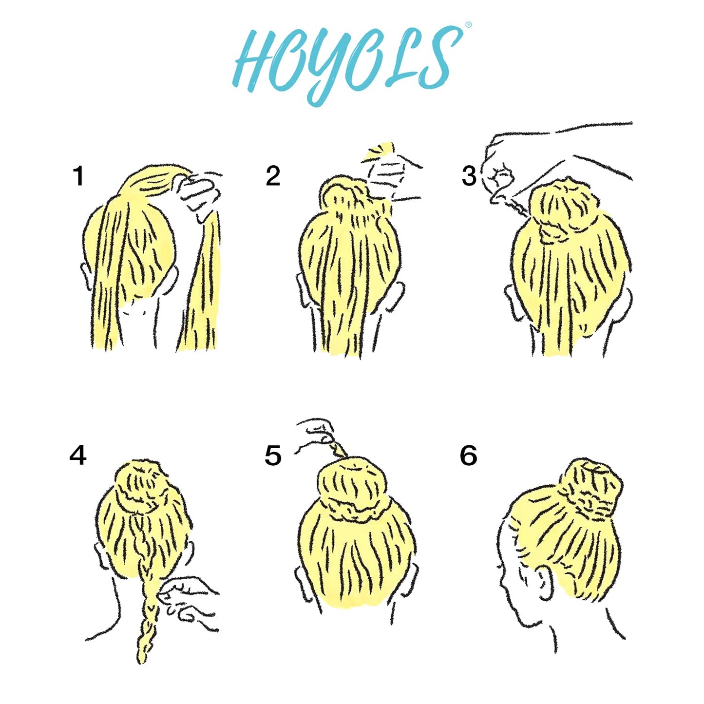 Hoyols 12 pcs 3.5” inch French Style Hair Pins, Small French Hair Fork, Wavy Crink Hair Pin U Shaped Hair Sticks Cellulose Acetate Chignon Updo Bun cover Holder Sleek Set for Women Styling Accessories Black
