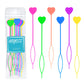 Hoyols Quick Beader for Hair Braids, Hair Beader Tool for Loading Beads on Hair Kids Girls Stringer Hair Tail Beading Ponytail Maker Multi Color Set 12 pcs
