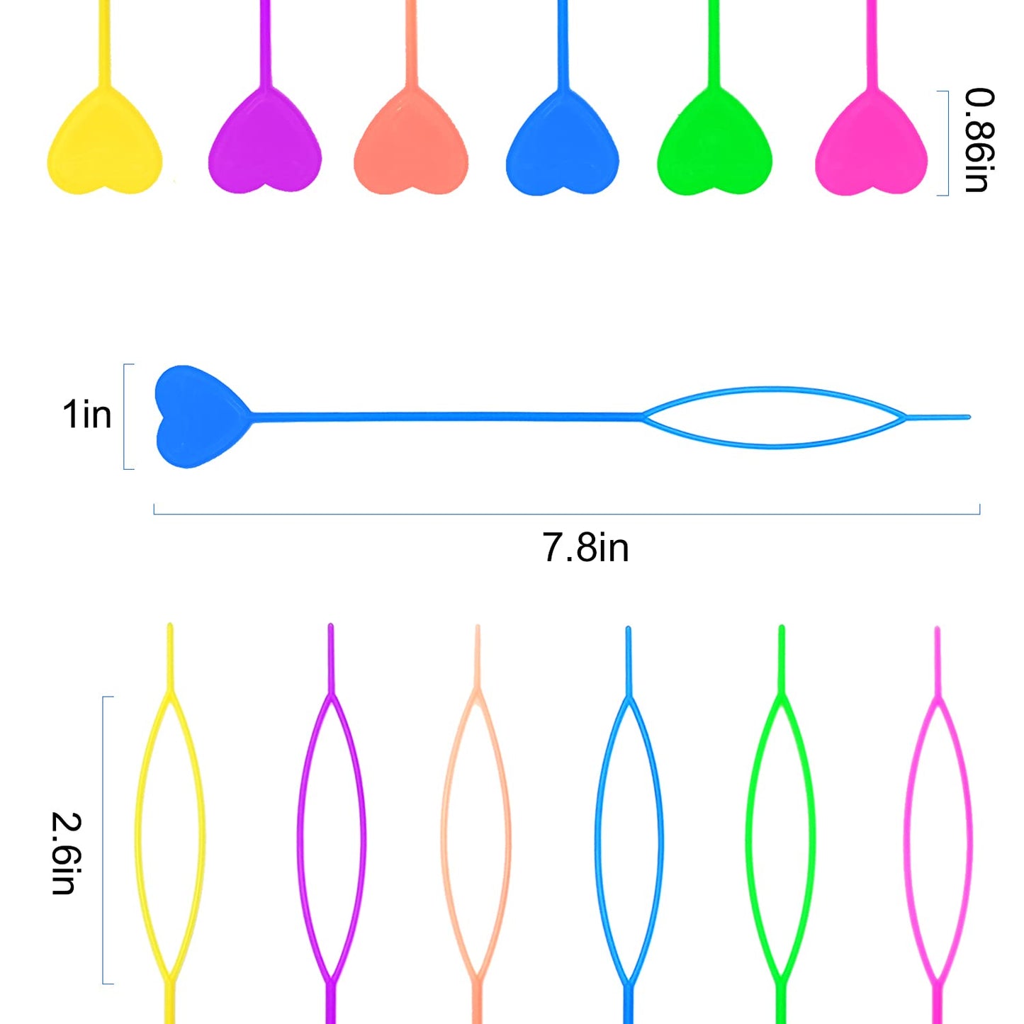 Hoyols Quick Beader for Hair Braids, Hair Beader Tool for Loading Beads on Hair Kids Girls Stringer Hair Tail Beading Ponytail Maker Multi Color Set 12 pcs
