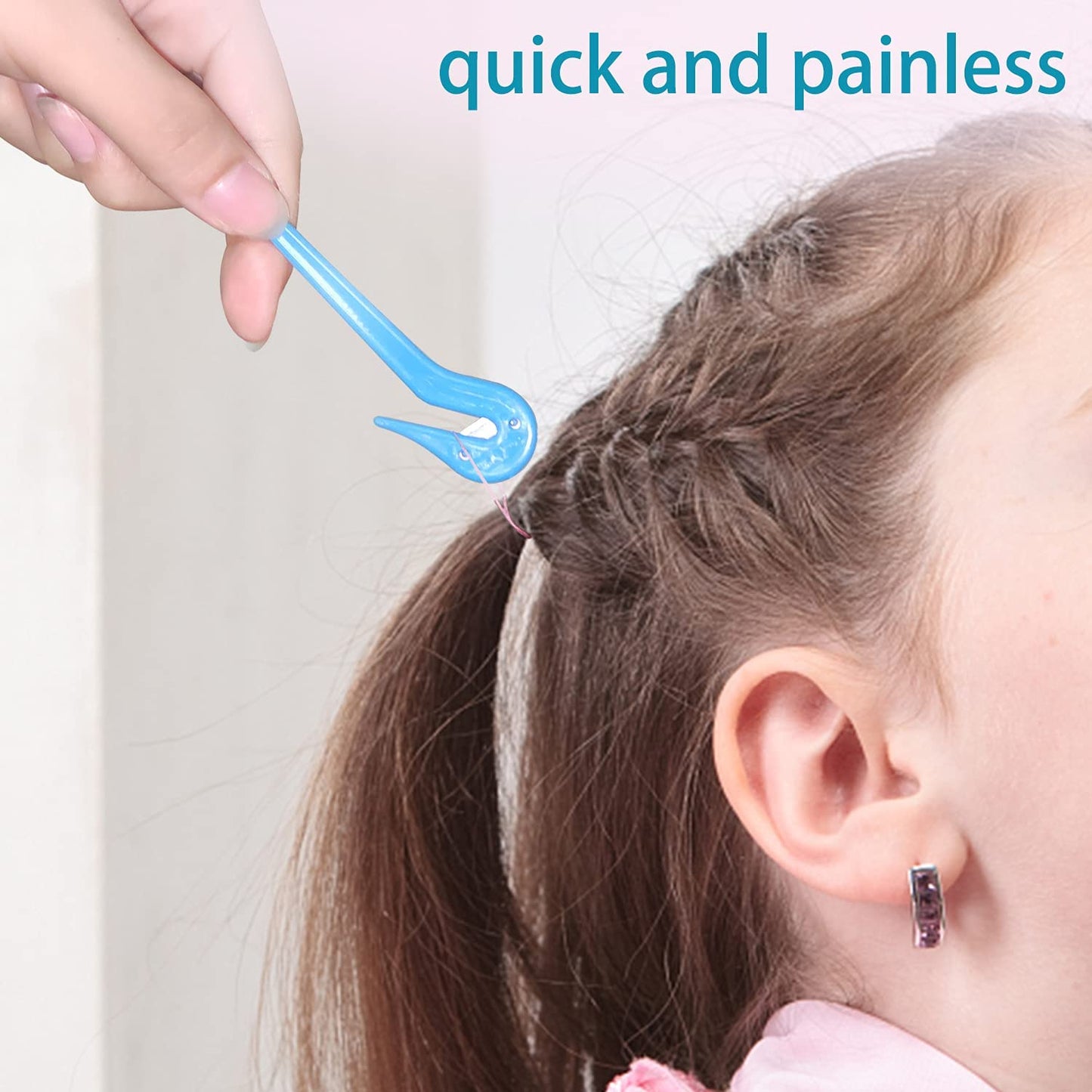 HOYOLS Elastic Hair Bands Remover, Ponytail Rubber Bands Hair Ties Cutter Removal Tool 4 pcs