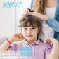 Hoyols Small Thin Hair Elastics Brown Hair Ties Elastics Braided for Baby Kids, Women No Metal Ponytail Holder Hair Band 2mm 1 inch 100 pcs (Dark Ash Brown)