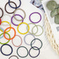 Hoyols Small Thin Hair Elastics Brown Hair Ties Elastics Braided for Baby Kids, Women No Metal Ponytail Holder Hair Band 2mm 1 inch 100 pcs (Dark Ash Brown)