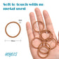 Hoyols Small Thin Small Hair Ties Elastics, 1 inch No Metal Hair Bands Styling Accessories for Girls Teenage Kids Men Hair & Ties Pony tail Fine Hair 2mm 100 Count (Copper)