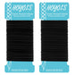 Black Hair Elastics Ties, No Metal Ponytail Holders Hair Bands Elastic Braided Thick for Women Girl Thick Fine Curly Hair 50 Count (Black)