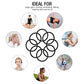 Black Hair Elastics Ties, No Metal Ponytail Holders Hair Bands Elastic Braided Thick for Women Girl Thick Fine Curly Hair 50 Count (Black)