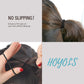 Black Hair Elastics Ties, No Metal Ponytail Holders Hair Bands Elastic Braided Thick for Women Girl Thick Fine Curly Hair 50 Count (Black)
