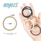 Blonde Ponytail Holders, No Metal Elastic Hair Ties, Braided Hair Bands Scrunchies for Girl Women Medium Hair 50 Count 4mm (Light Blonde)