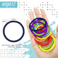 HOYOLS Hair Elastics Bands, No Metal Chakra Color Hair Ties Colored Ponytail Holder No Snag for Girls Women Thick Hair  - 7 Colors