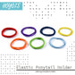 HOYOLS Hair Elastics Bands, No Metal Chakra Color Hair Ties Colored Ponytail Holder No Snag for Girls Women Thick Hair  - 7 Colors