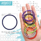 HOYOLS Hair Elastics Bands, No Metal Chakra Color Hair Ties Colored Ponytail Holder No Snag for Girls Women Thick Hair  - 7 Colors