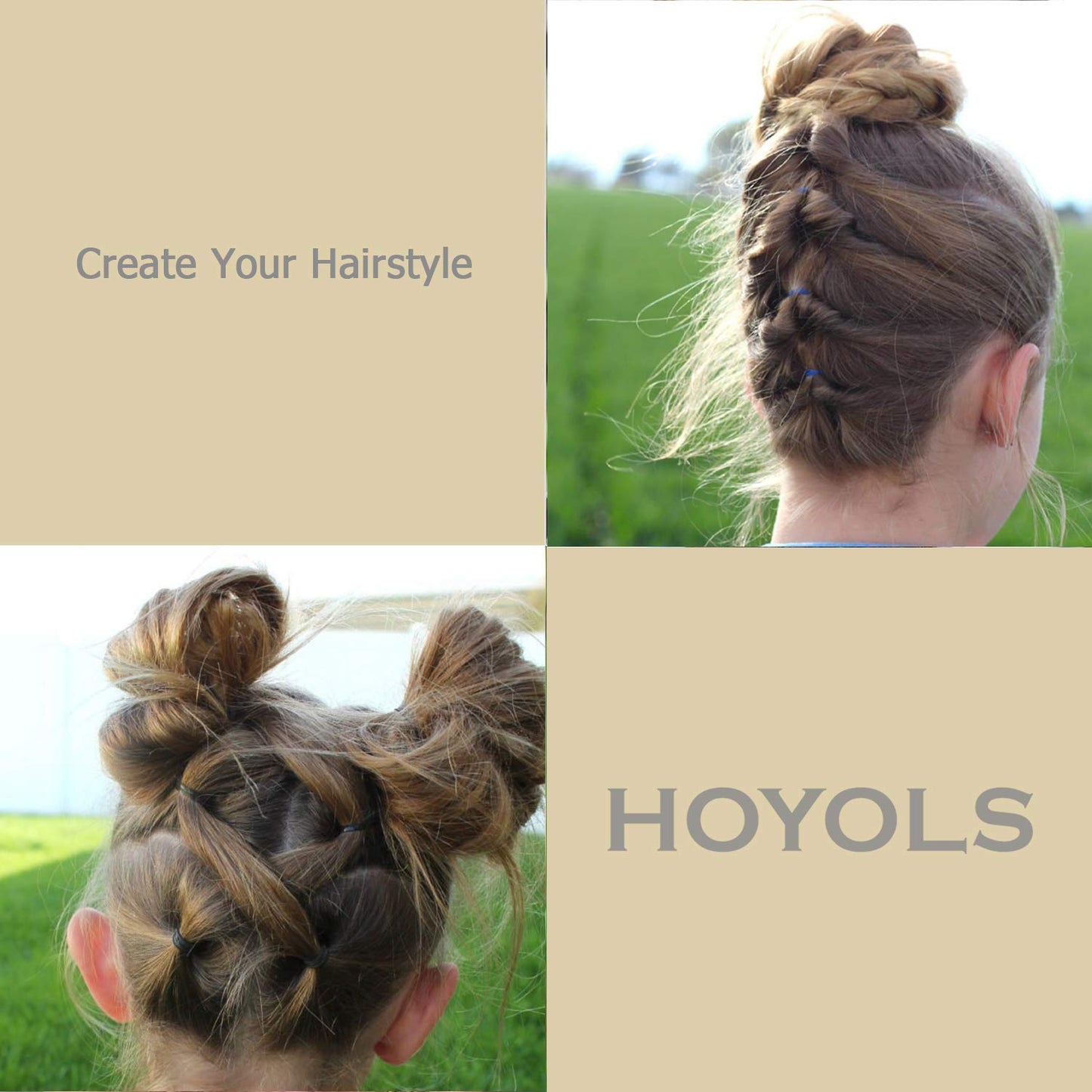 Elastics Rubber Bands for Black Hair Ties Braiding Ponytail Holders Plastic Rubberbands for Women Girls Black Hair Crafts Office Supplier Money No Damage by HOYOLS