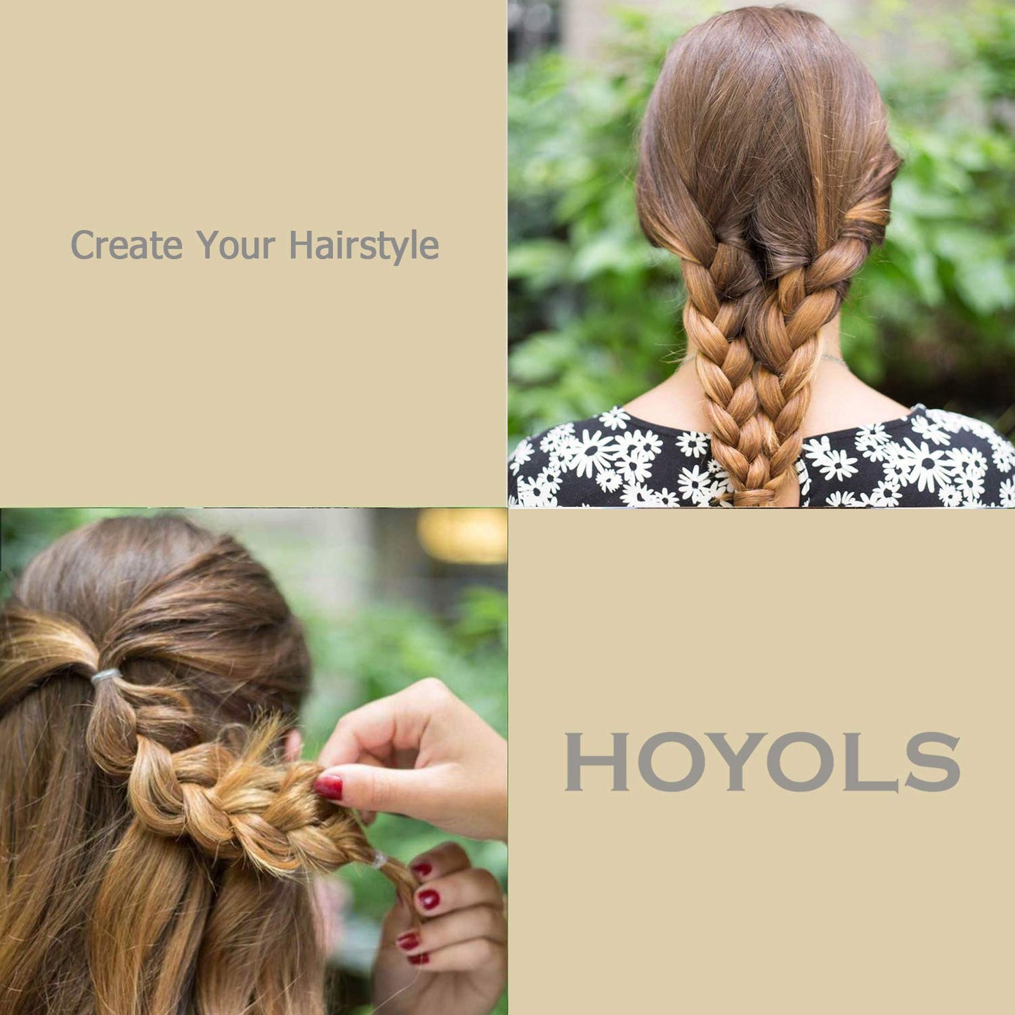 Elastics Rubber Bands for Black Hair Ties Braiding Ponytail Holders Plastic Rubberbands for Women Girls Black Hair Crafts Office Supplier Money No Damage by HOYOLS