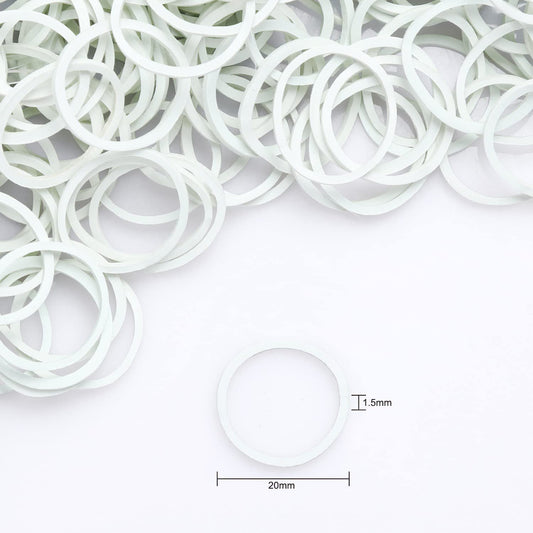 White Hair Rubber Bands for Hair Ties, Small Elastics Bands Ponytail Holders for Women Baby Girls Kids Thick Hair Mini Student Crafts Office by HOYOLS