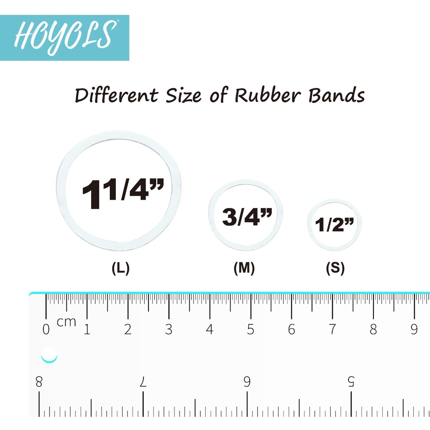White Hair Rubber Bands for Hair Ties, Small Elastics Bands Ponytail Holders for Women Baby Girls Kids Thick Hair Mini Student Crafts Office by HOYOLS