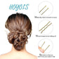 Hoyols U Shaped Hair Pins Blonde, U Shape Bobby Pins Metal Curved Curly Waved Bun Clips Hairpin for Buns Women Girls Grips Hairstyle Updo Thin Thick Hair, 100 Count  (Blonde)