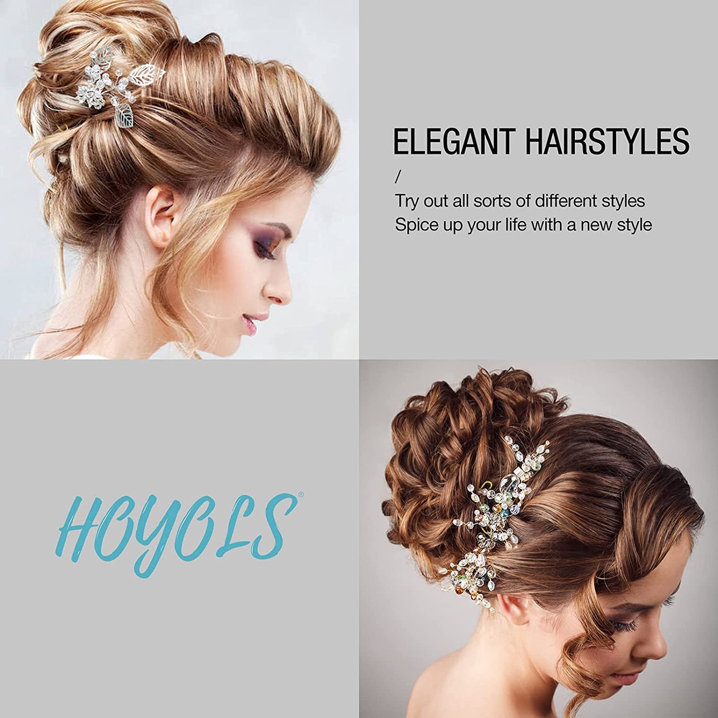 Hoyols U Shaped Hair Pins Blonde, U Shape Bobby Pins Metal Curved Curly Waved Bun Clips Hairpin for Buns Women Girls Grips Hairstyle Updo Thin Thick Hair, 100 Count  (Blonde)