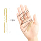 Hoyols U Shaped Hair Pins Blonde, U Shape Bobby Pins Metal Curved Curly Waved Bun Clips Hairpin for Buns Women Girls Grips Hairstyle Updo Thin Thick Hair, 100 Count  (Blonde)