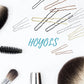 Hoyols U Shaped Hair Pins Brown, Metal Curved Curly Waved Bun Clips Bobby Pins Brown for Women Hair Accessories Decorative Buns Girls Grips Hairstyle with Case, 100 Count (Brown)