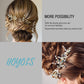 Hoyols U Shaped Hair Pins Brown, Metal Curved Curly Waved Bun Clips Bobby Pins Brown for Women Hair Accessories Decorative Buns Girls Grips Hairstyle with Case, 100 Count (Brown)