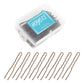 Hoyols U Shaped Hair Pins Brown, Metal Curved Curly Waved Bun Clips Bobby Pins Brown for Women Hair Accessories Decorative Buns Girls Grips Hairstyle with Case, 100 Count (Brown)