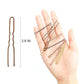 Hoyols U Shaped Hair Pins Brown, Metal Curved Curly Waved Bun Clips Bobby Pins Brown for Women Hair Accessories Decorative Buns Girls Grips Hairstyle with Case, 100 Count (Brown)