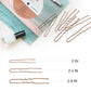 Hoyols U Shaped Hair Pins Brown, Assorted Size U Shape Bobby Pins, Metal Curved Curly Bun Clips Hairpin Crimped Design with Ball Tips for Buns Women Girls Grips Hairstyle Updo Thin Thick Hair Gold, 150 Count Bulk Pack (Brown)